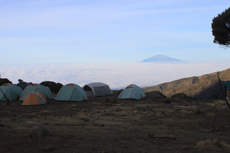 Tents and Mount Meru