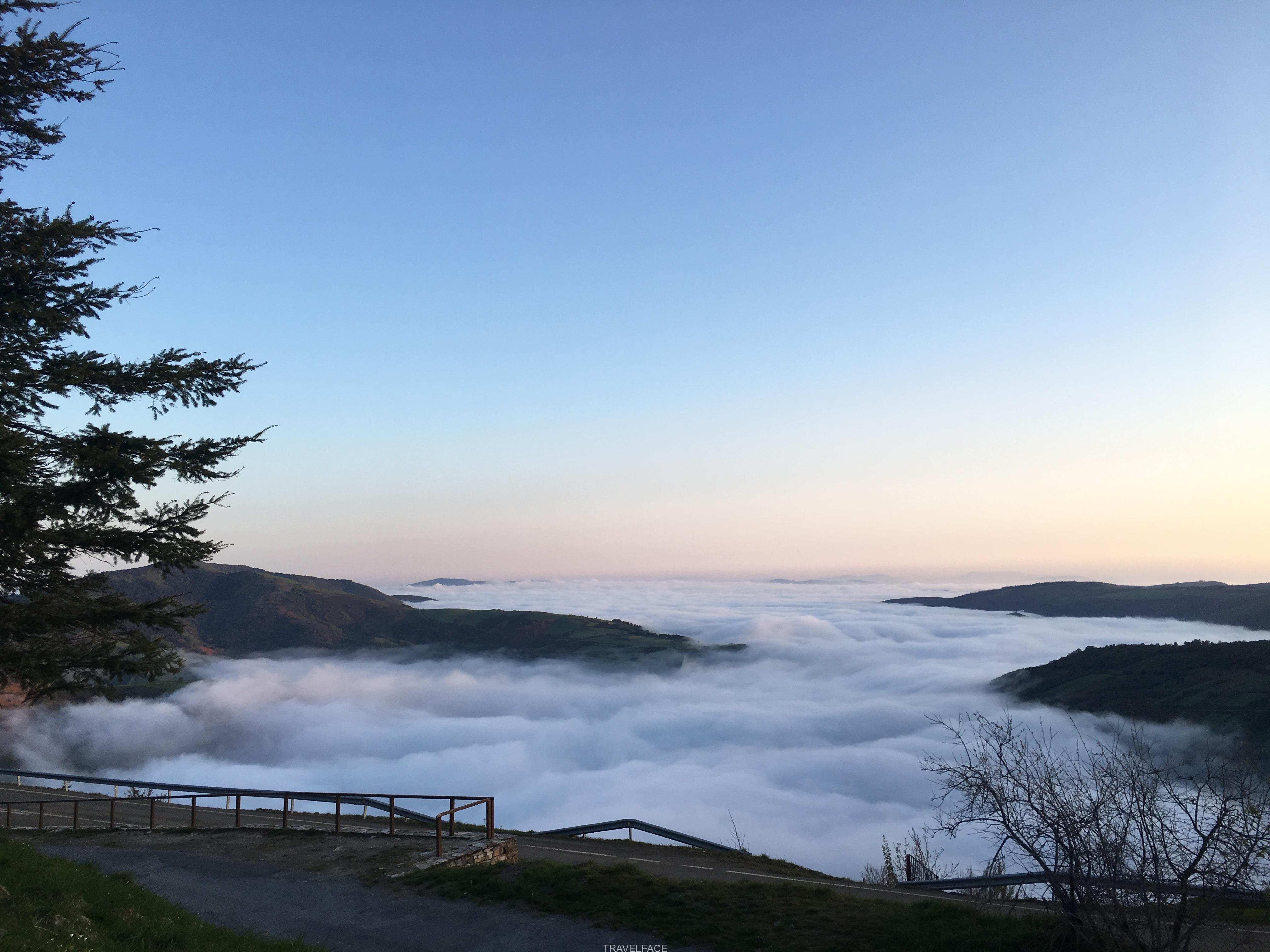 A sea of cloud over the hills 