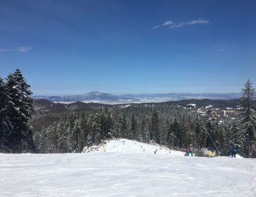 Beautiful views skiing