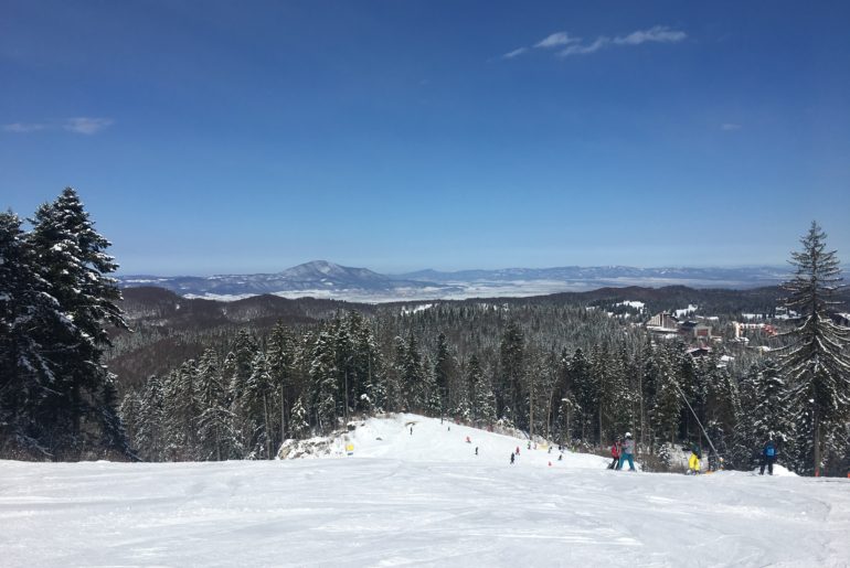 Beautiful views skiing