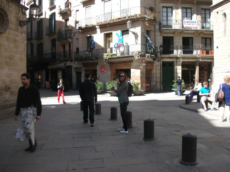 Me exploring the streets of Barcelona- hitchhiking UK to Morocco