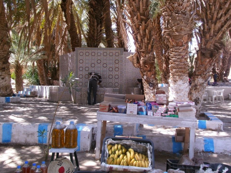 Stalls in an oasis , Morocco road trip
