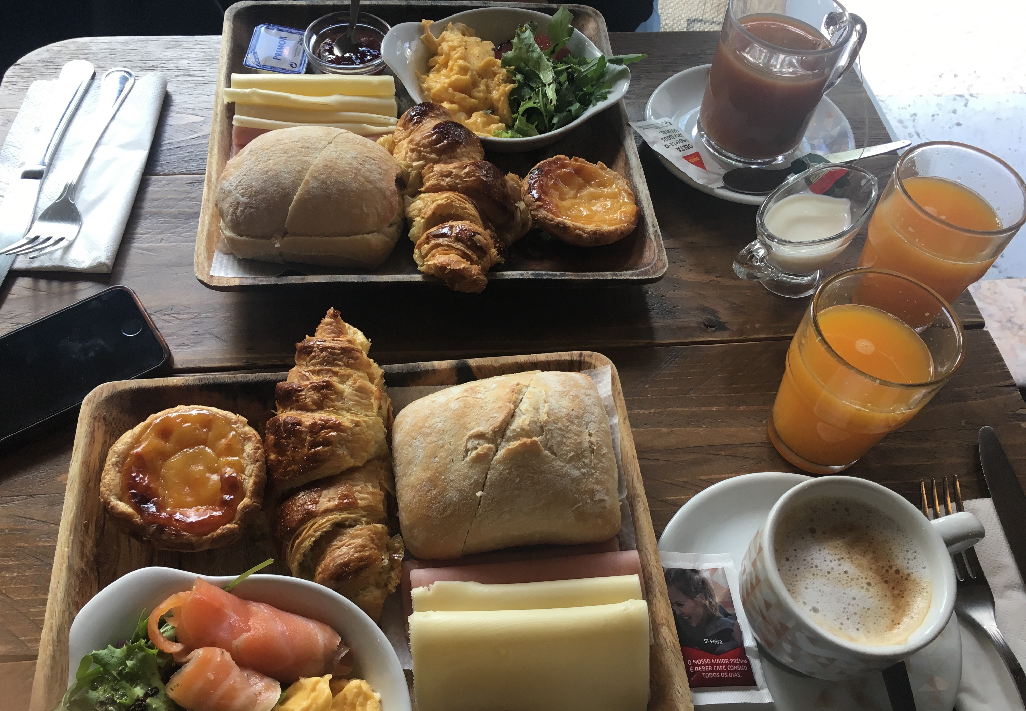 a typical Lisbon breakfast, Lisbon must dos