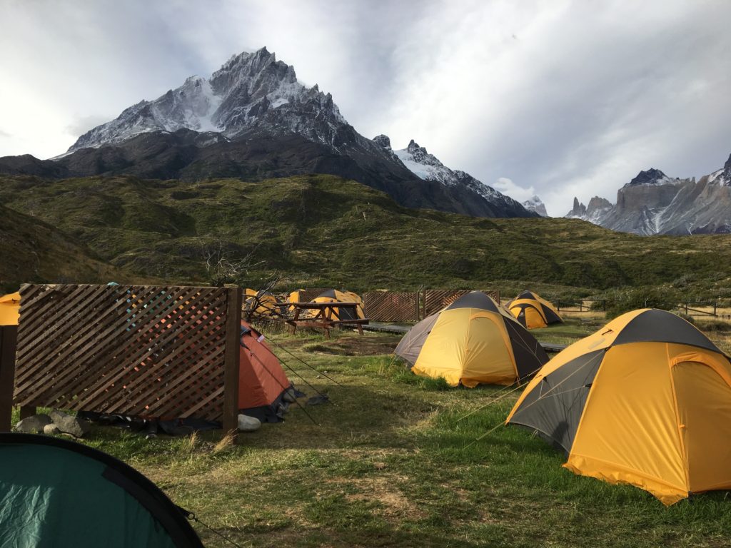 Central camping in Torres Del Paine