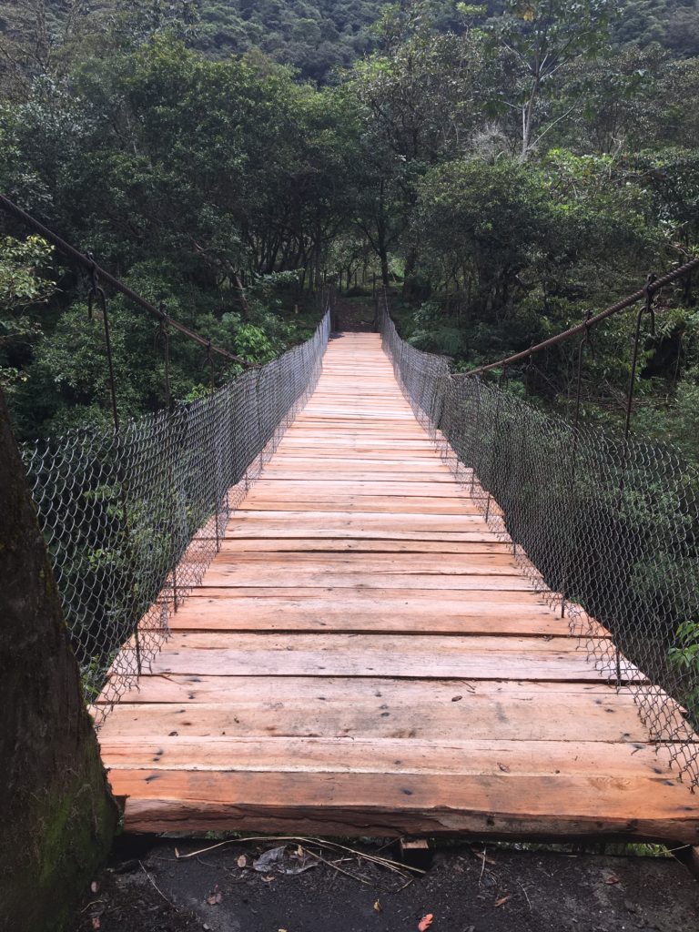 one of the bridges on this Baños hike