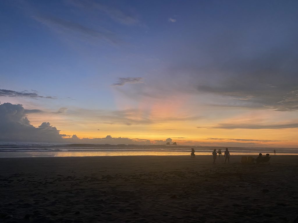sunset ayampe beach